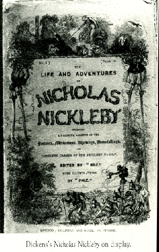 Dickens's Nicholas Nickleby on display