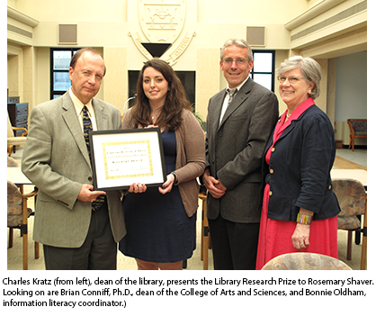 Weinberg Memorial Library Award Inaugural Library Research Prize