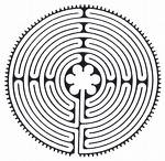 The labyrinth, as seen in this design included in the floor of the Chartres Cathedral outside of Paris, will be offered on campus on Monday, March 29, in the McIlhenny Ballroom of the DeNaples Center from 11 a.m. to 8 p.m.