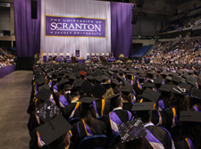 The University of Scranton conferred nearly 900 bachelor’s and associate’s degrees at its undergraduate commencement on May 27 at the Mohegan Sun Arena at Casey Plaza in Wilkes-Barre. 