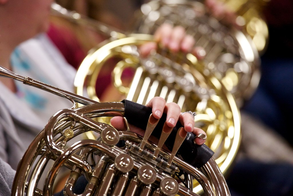 The University of Scranton Concert Band horns rehearse for their performance on Saturday, Nov. 14, at 7:30 p.m. in the Houlihan-McLean Center. 