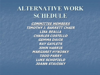 Alternate Work Schedule Presentation thumbnail