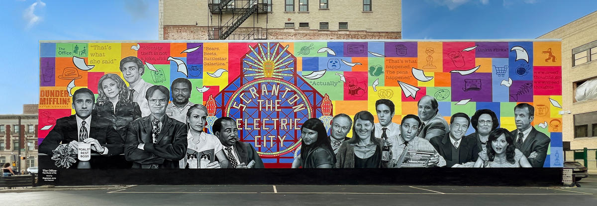 Mural of The Office TV show