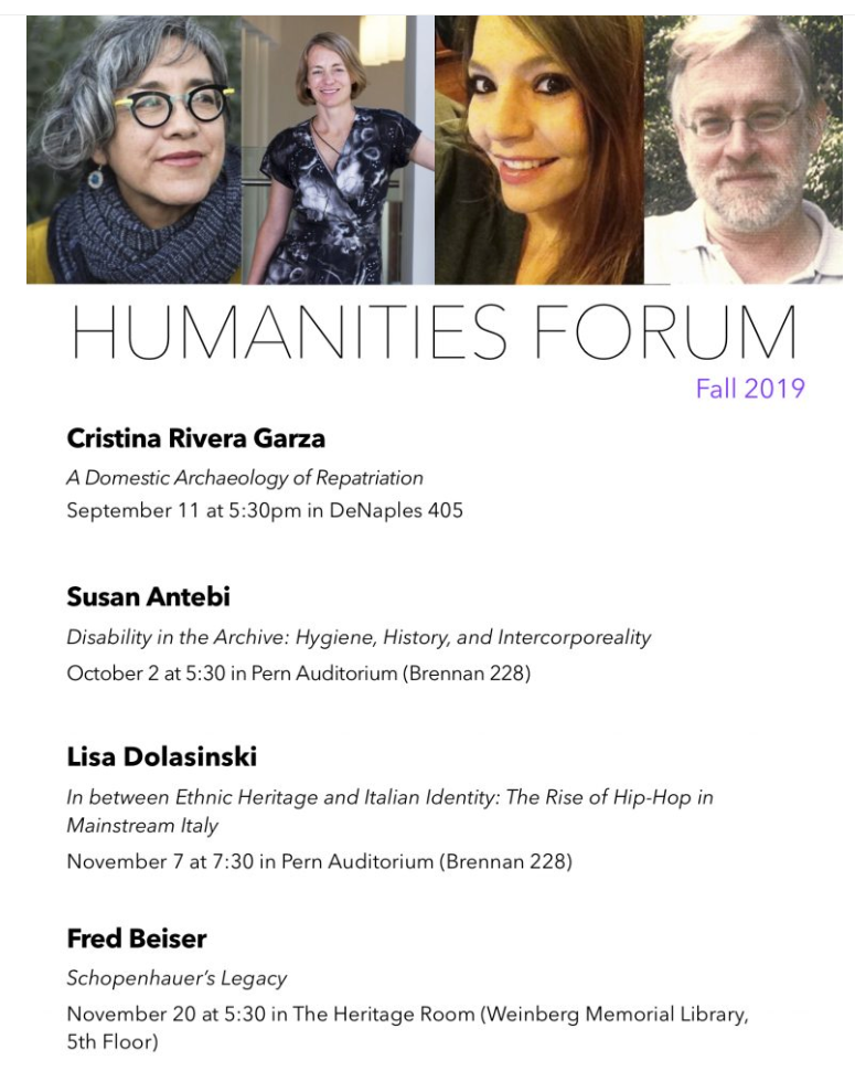 Fall 2019 Events - Humanities Initiative 