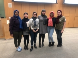 A group of women wearing hijabs