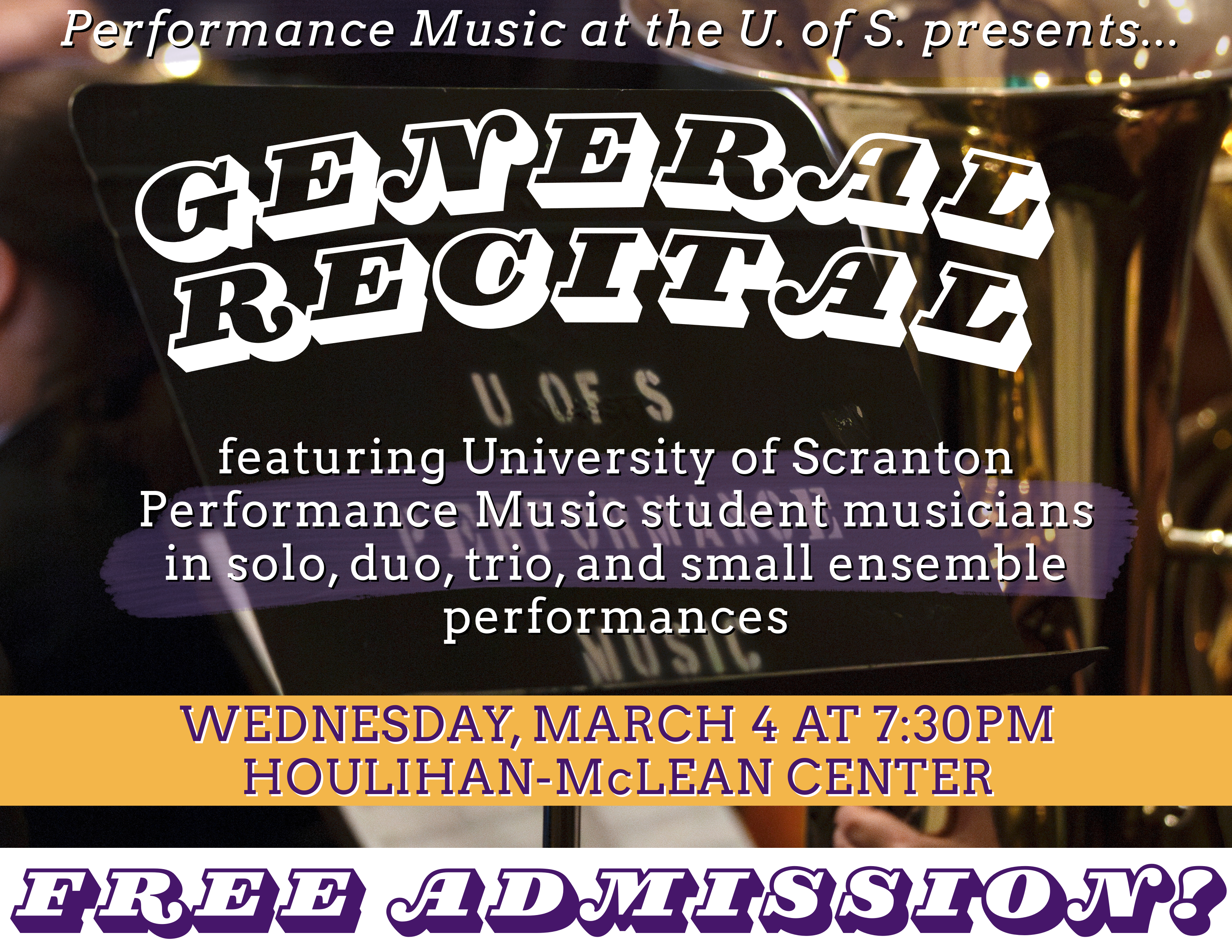 music stand and general recital information 