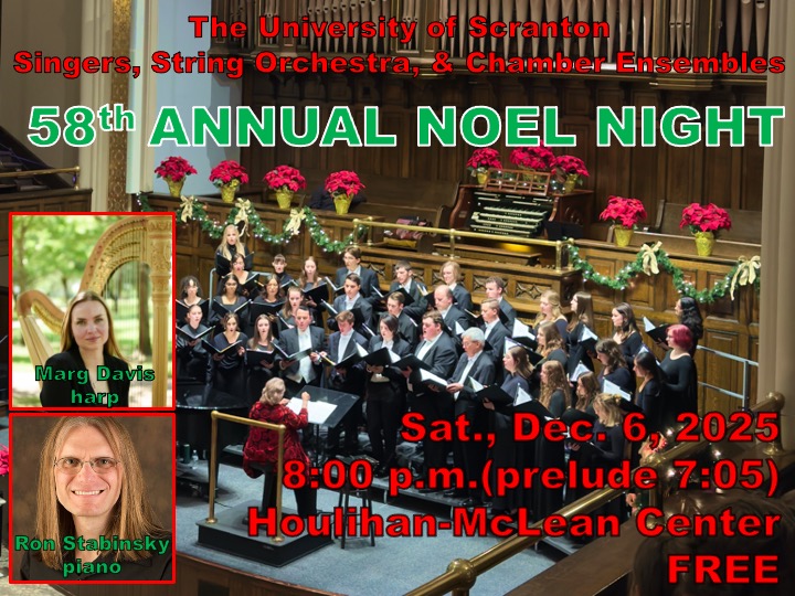 58th Annual Noel Night 12/6/2025 at 8:00 with Singers and Strings, 