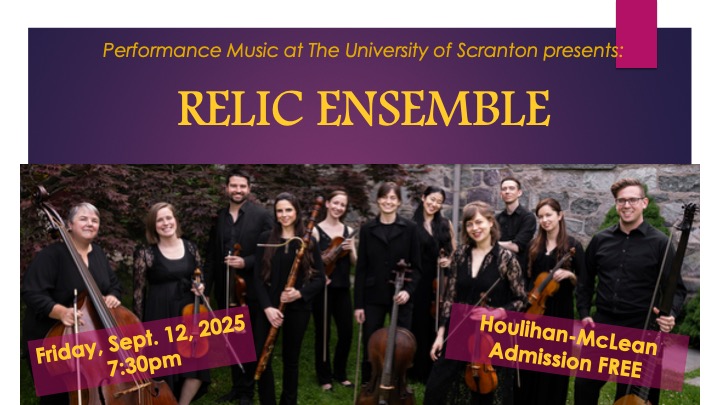 Relic Ensemble concert 9/12/2025 at 7:30 p.m.