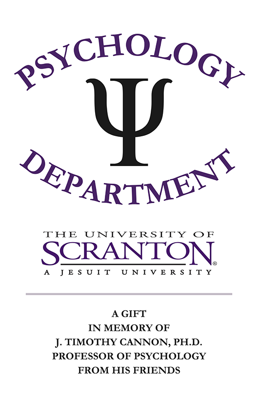 A gift in memory of J. Timothy Cannon, Ph.D.