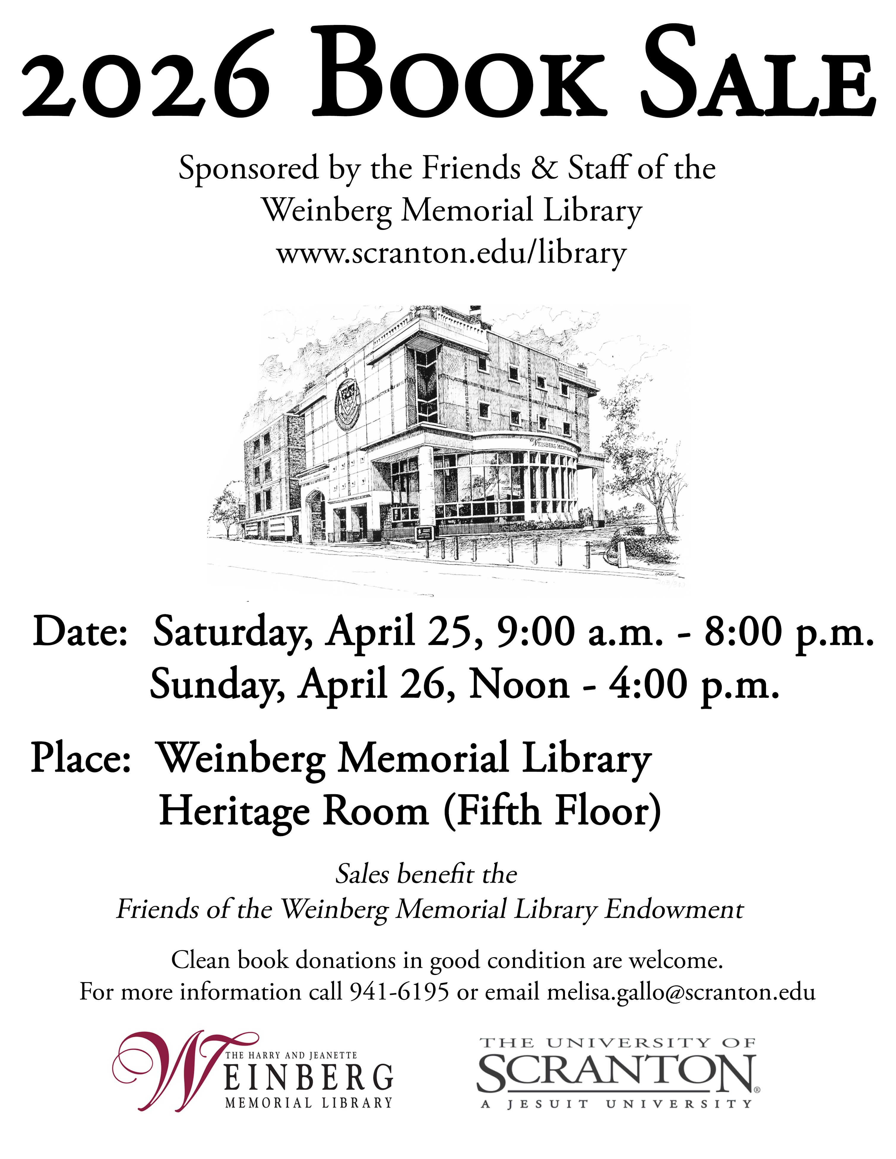2026 Friends of the Library Book Sale