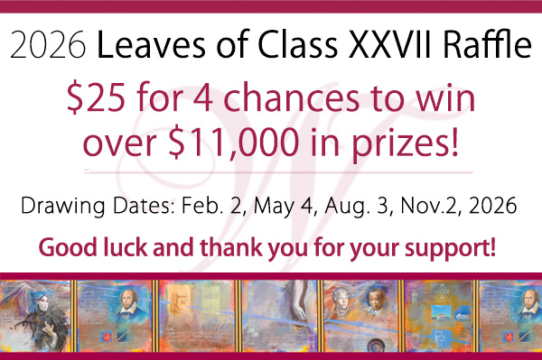 2026 Leaves of Class XXVII Raffle