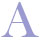 The letter a