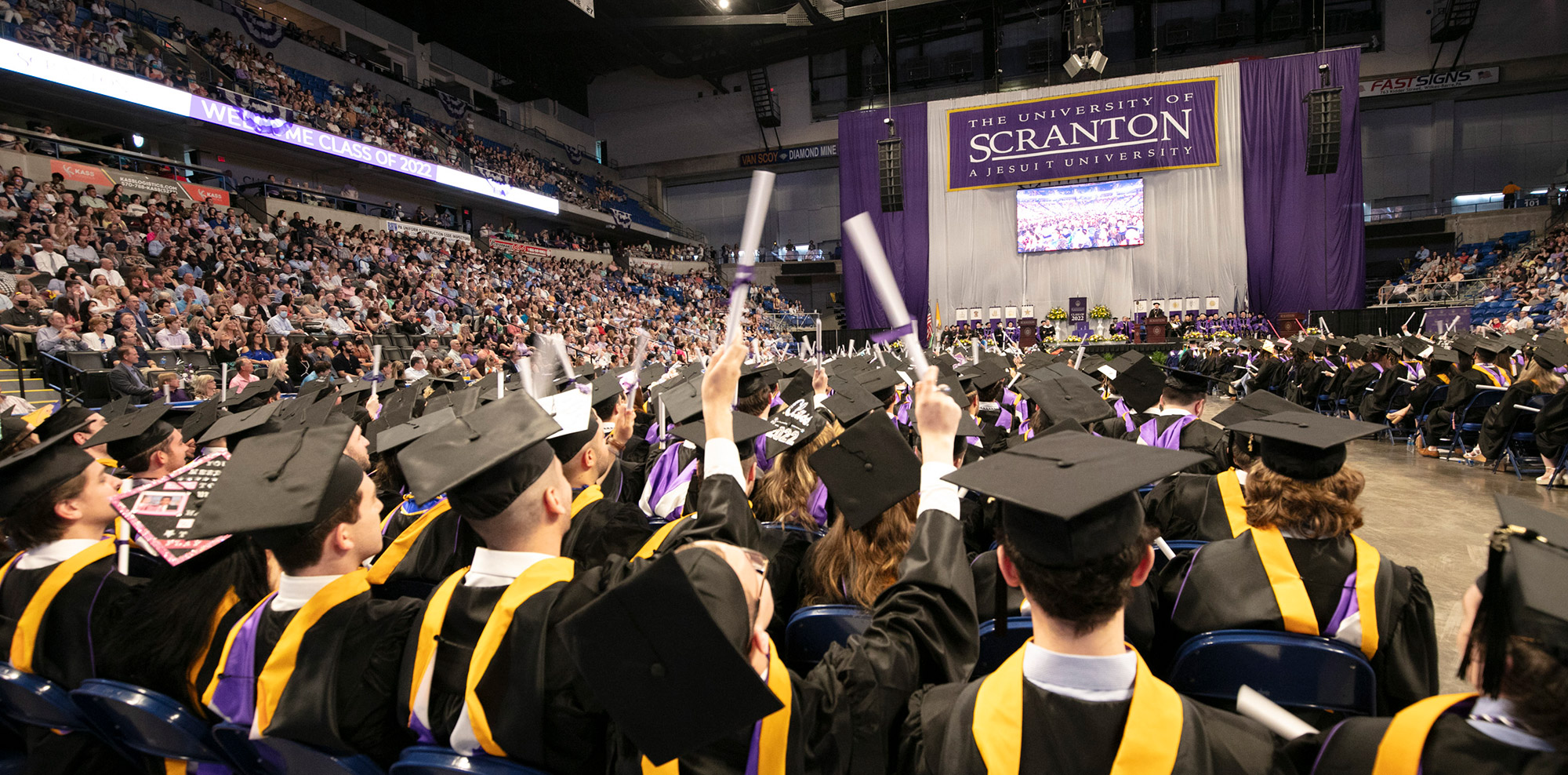 View of the undergraduate class of 2022 at commencement 