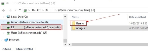 Banner Folder on H Drive