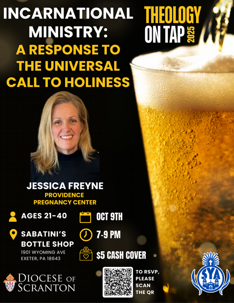 Theology on Tap sponsored by the Diocese of Scranton Family Life