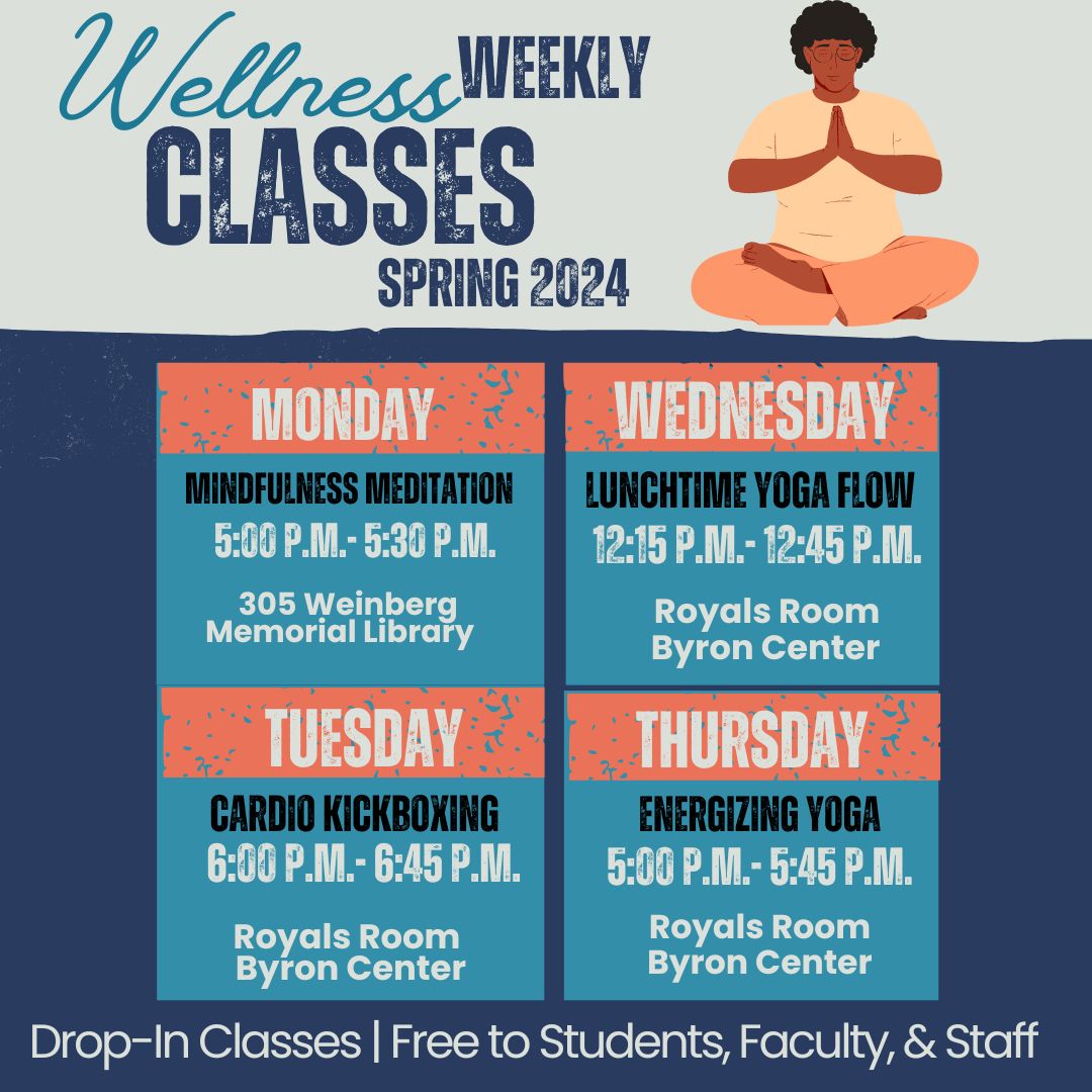 Weekly wellness class schedule