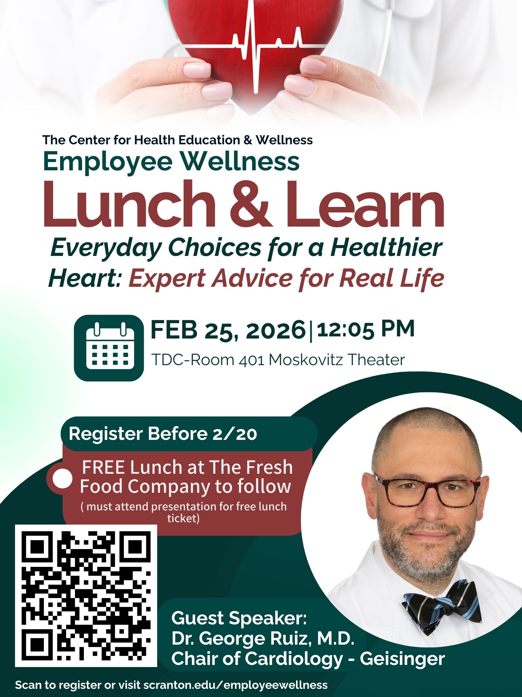 Pic of Dr G who will be presenting on heart health