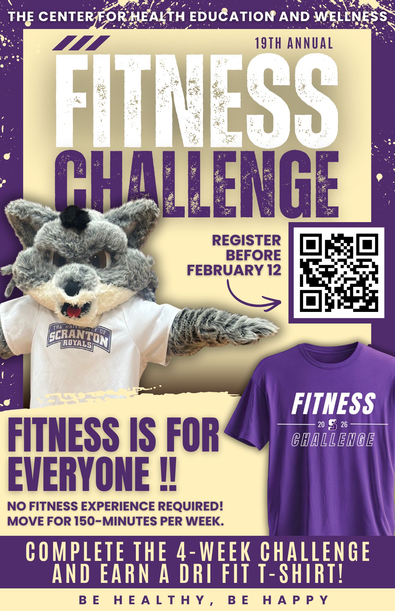 Iggy promoting the Fitness Challenge. Fitness is for everyone