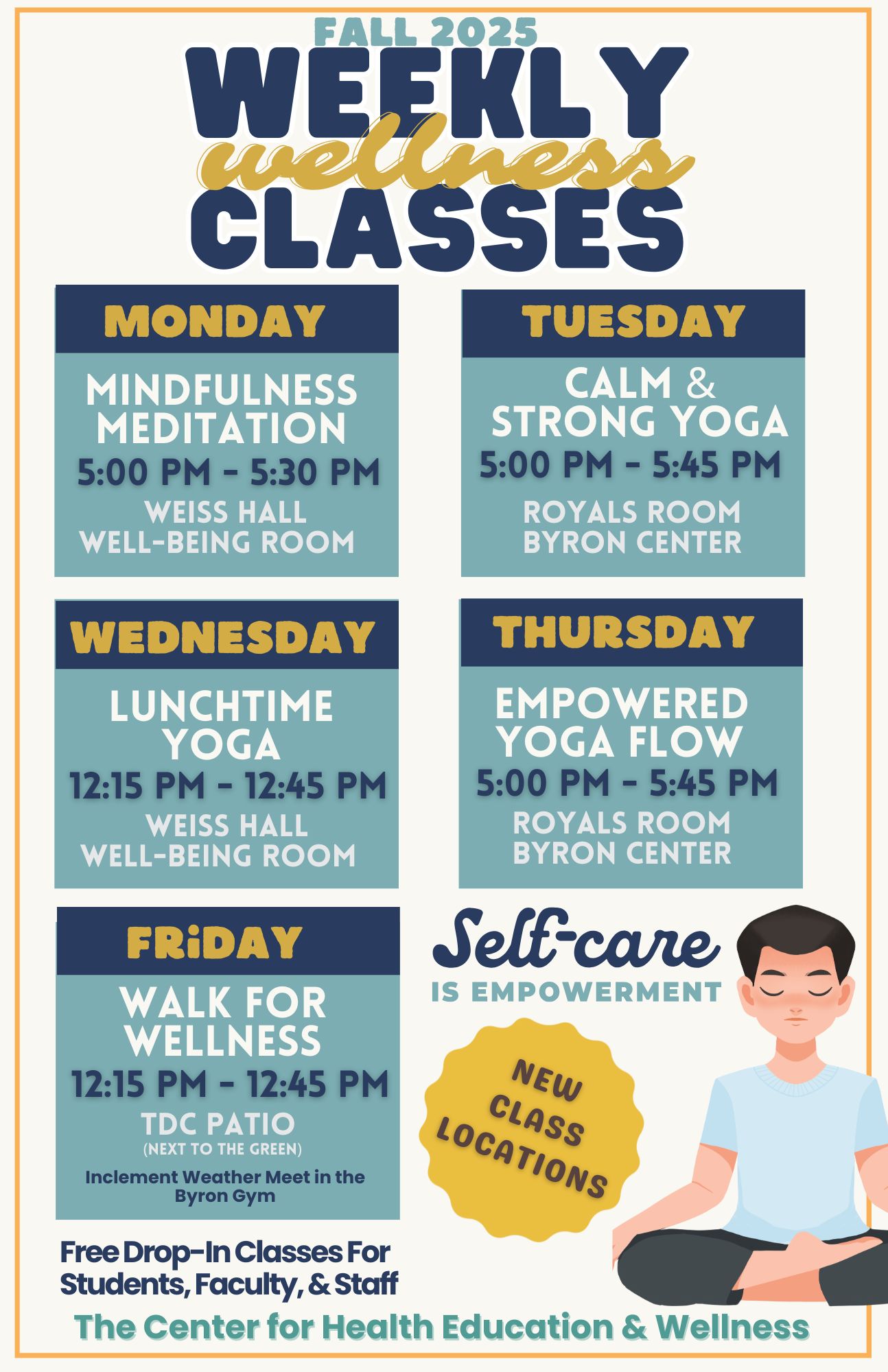 different posters on one poster promoting upcoming programs