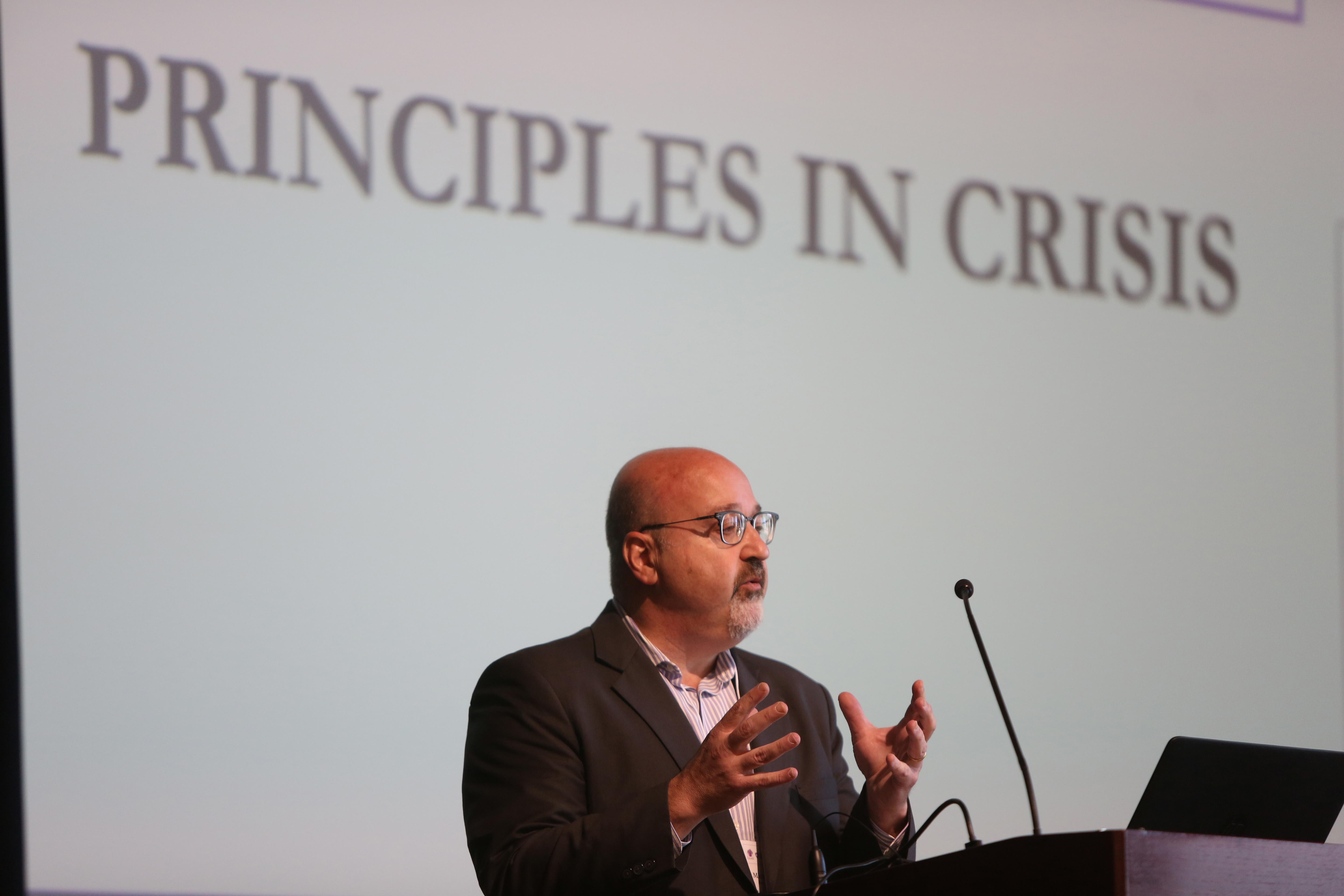 Dr. Michael Barnett delivers 2017 keynote address, "Principles in Crisis" Photo Credit: Tom Rettig