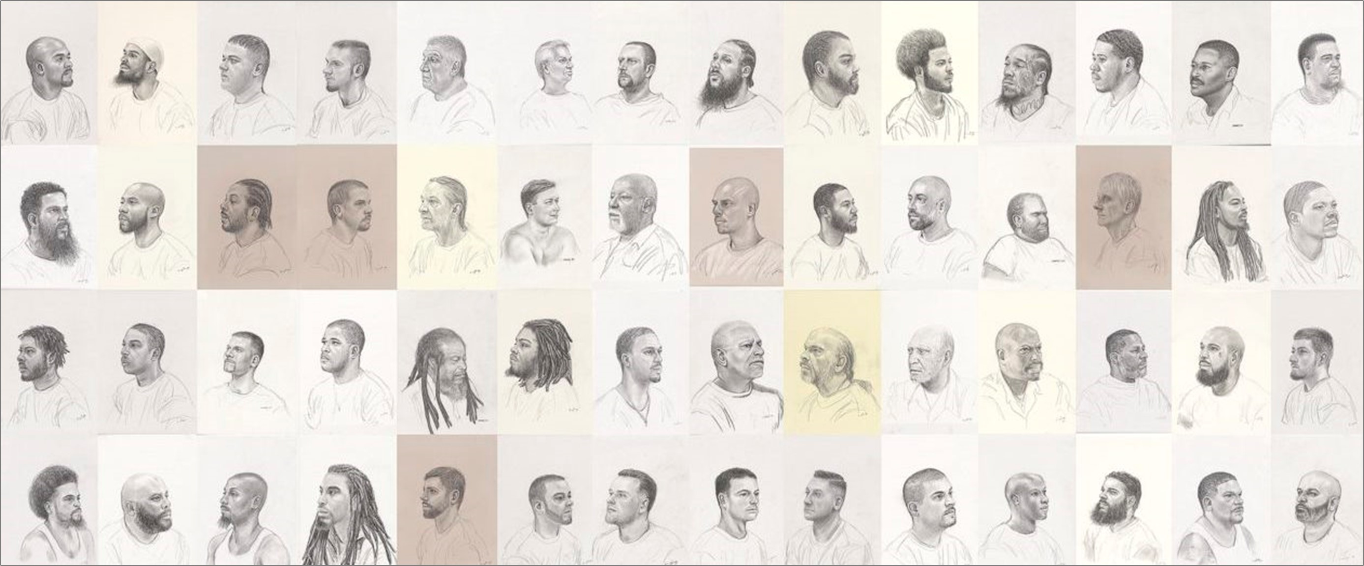 Selection from series of 771 works. Graphite on paper. Courtesy of the artist.